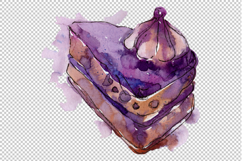 sweet-yummy-cake-watercolor-png