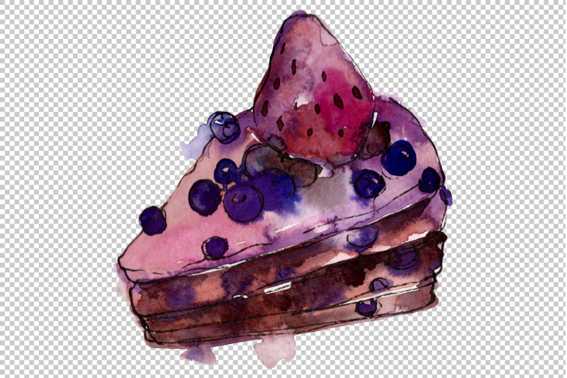 sweet-yummy-cake-watercolor-png