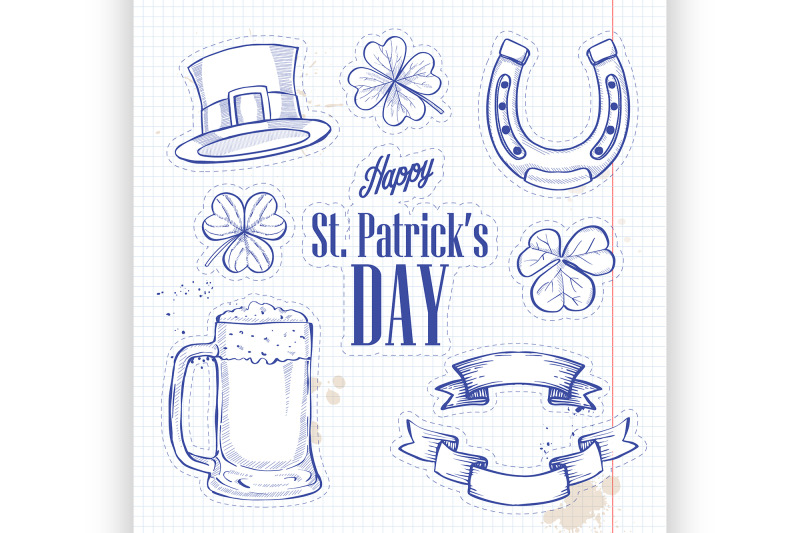 stickers-set-for-saint-patricks-day