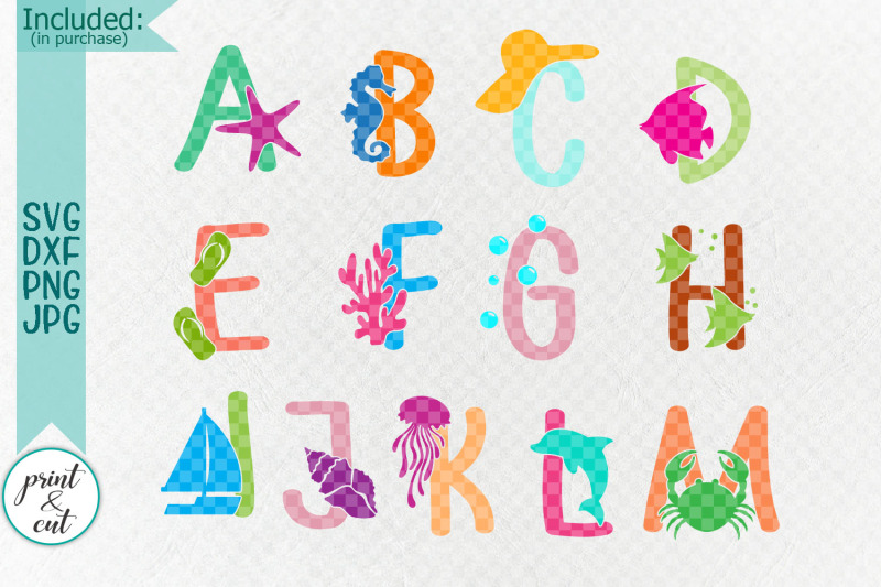 under-the-sea-monogram-font-duo-clipart-svg-dxf-cut-files
