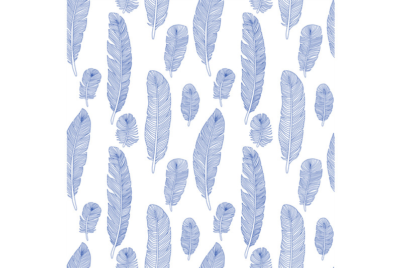 vector-seamless-vintage-pattern-with-hand-drawn-flying-feathers