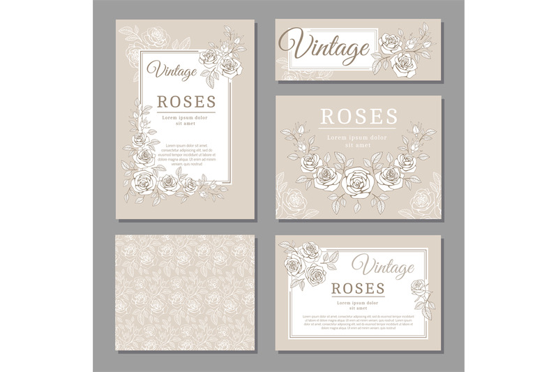 classic-wedding-vintage-invitation-cards-with-roses-and-floral-element