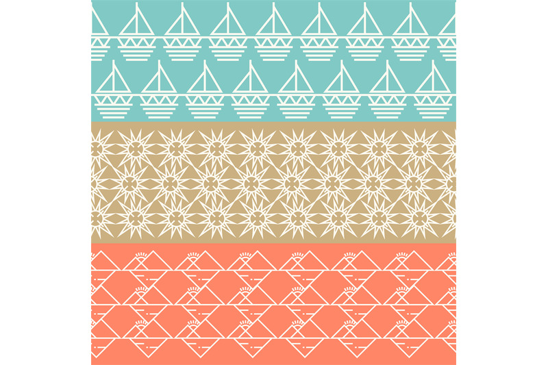 vintage-geometric-horizontal-seamless-pattern-set