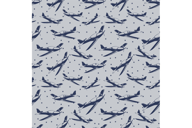 stars-and-airplanes-seamless-pattern-design
