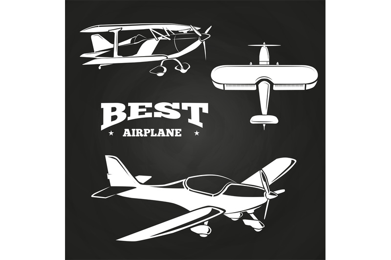 white-airplanes-collection-on-chalkboard-design