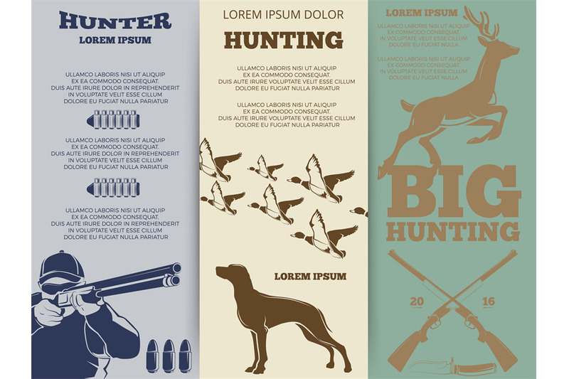 hunting-brochure-flyers-template-design