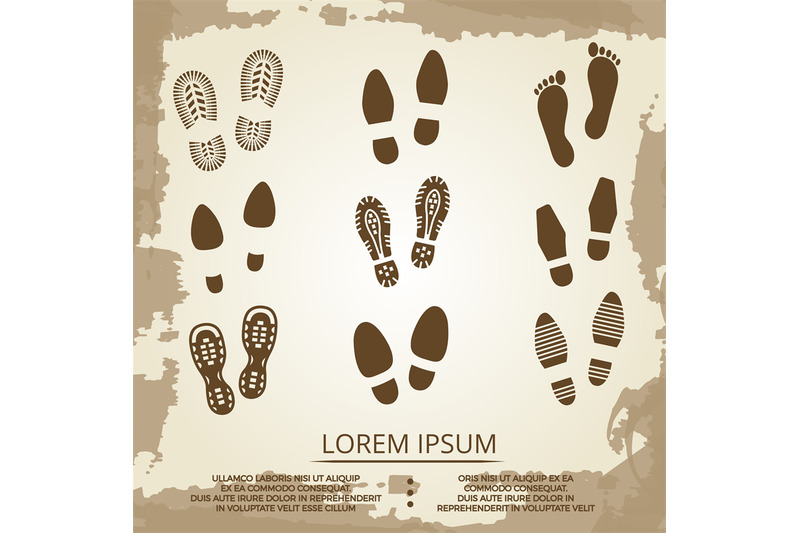 vintage-grunge-footsteps-poster-design