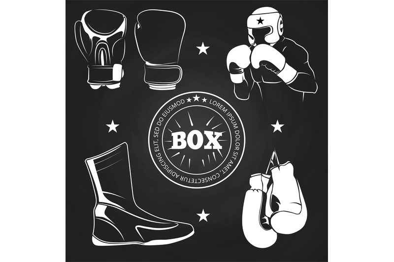 boxing-athlet-and-sport-on-chalkboard