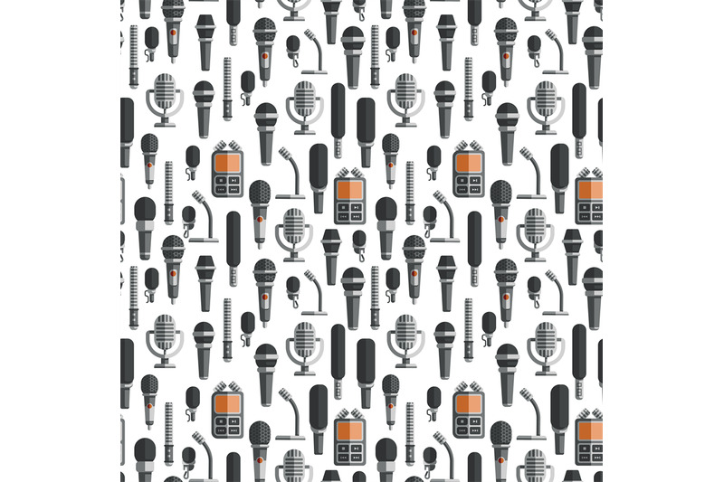 flat-microphones-and-dictaphones-seamless-pattern