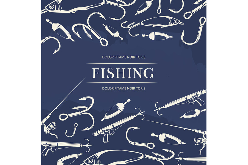 fishing-poster-with-hook-fishing-rod