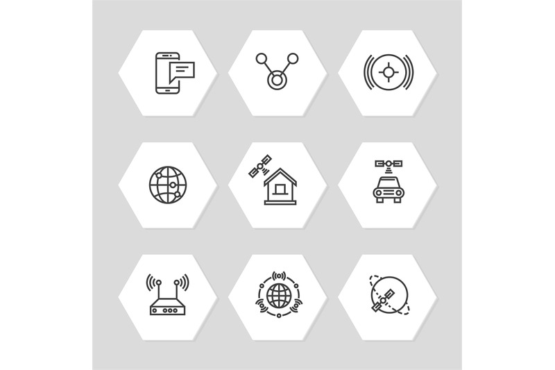 media-and-communication-ways-icons-line-art-style