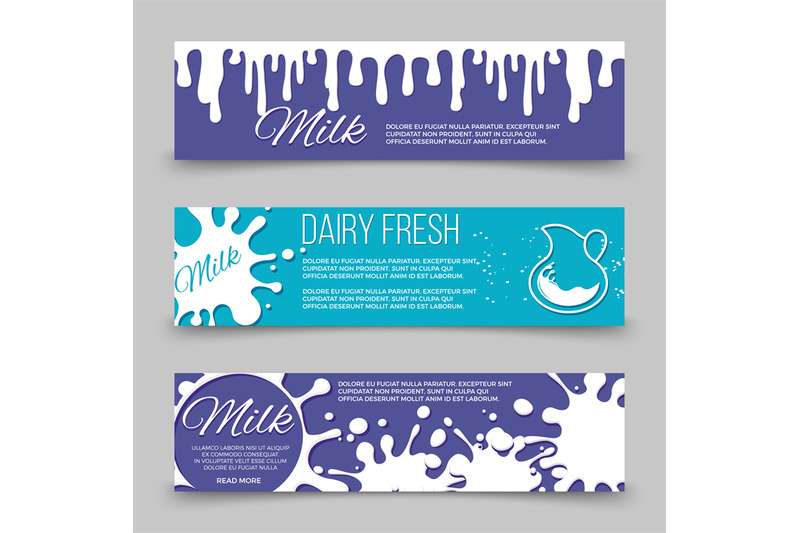 dairy-fresh-banners-template-design-with-milk-or-yoghurt-splashes