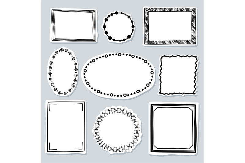 doodle-frames-set-frames-with-hand-drawn-elements