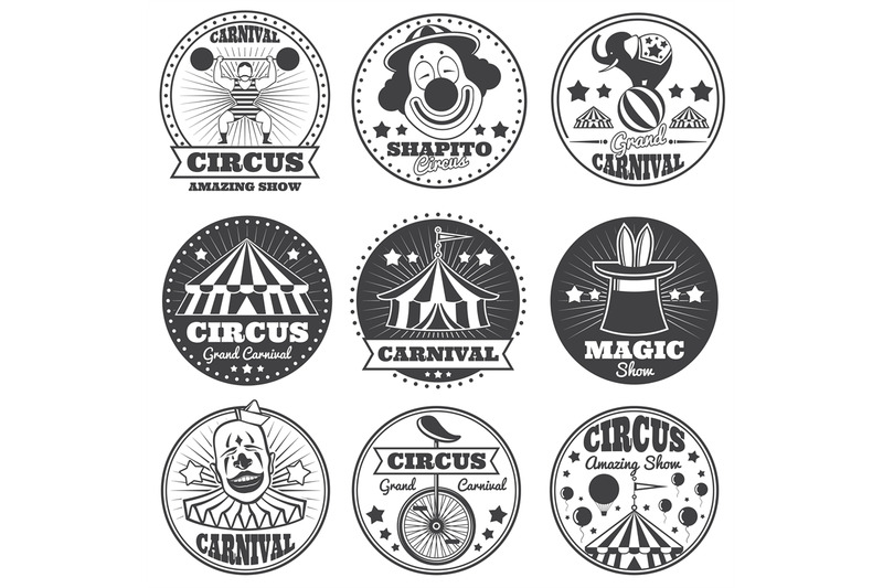 vintage-magic-circus-labels-holiday-show-carnival-vector-badges-and-l