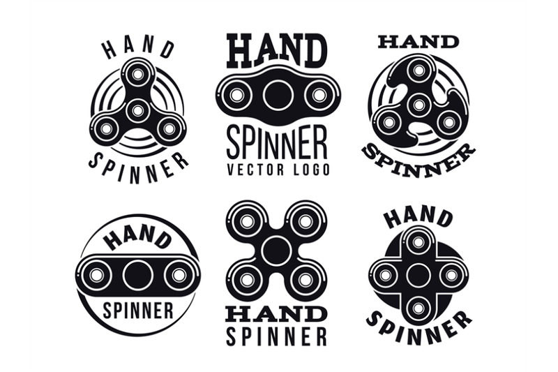 hand-spinner-vector-logo-and-labels-fidget-spinners-emblems