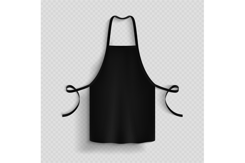 black-kitchen-apron-chef-uniform-for-cooking-vector-template