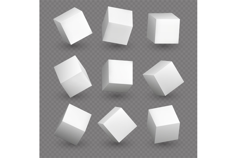 cube-3d-models-in-perspective-realistic-white-blank-cubes-with-shadow