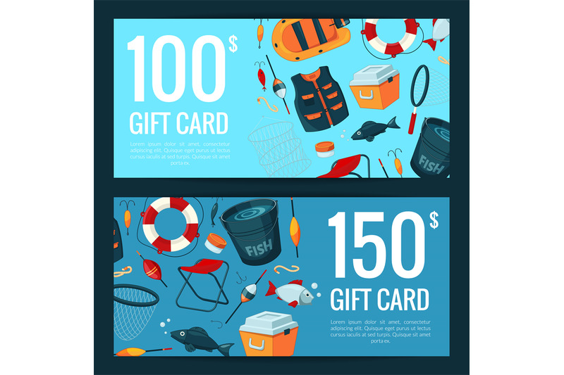 vector-discount-or-gift-card-with-cartoon-fishing