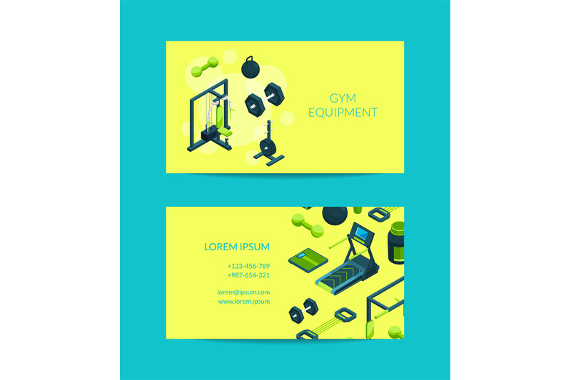 vector-isometric-gym-objects-for-gym-illustration