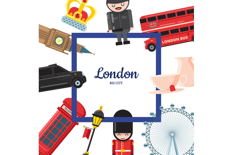 vector-cartoon-london-sights-illustration