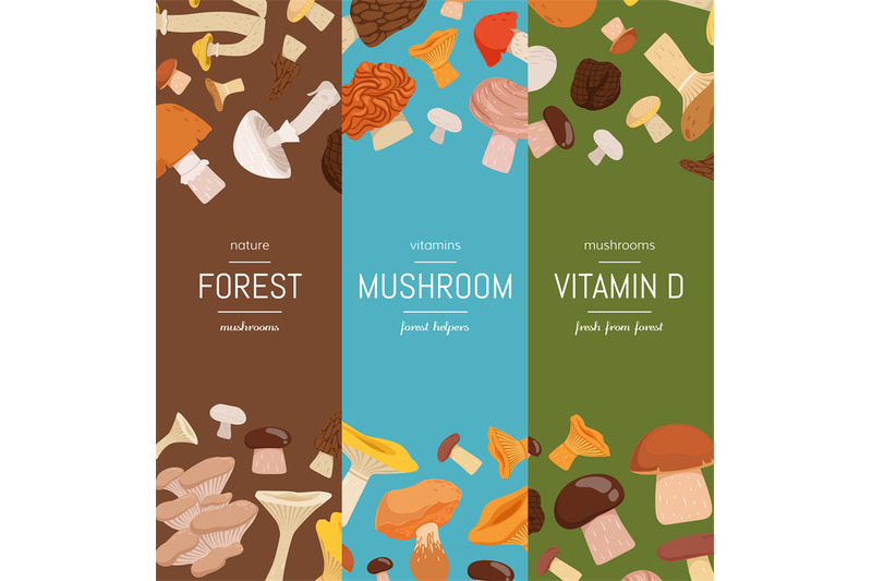 vector-vertical-web-banners-with-cartoon-mushrooms