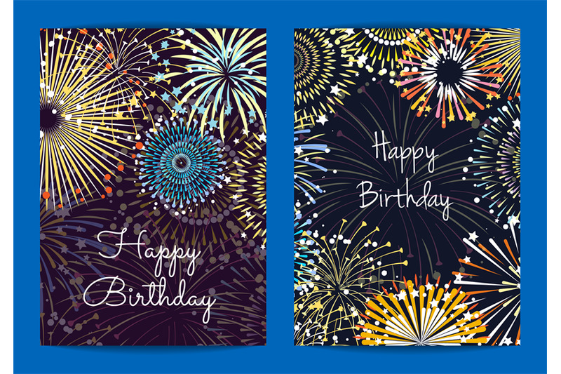 vector-fireworks-birthday-card-templates
