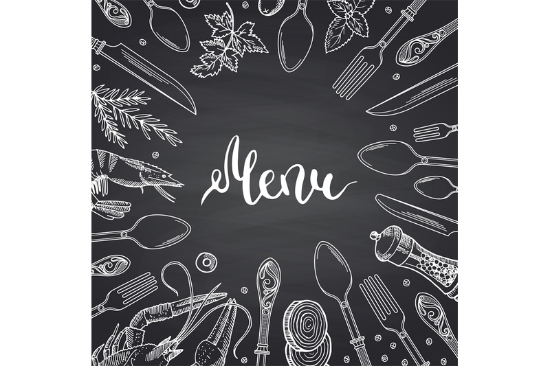 vector-menu-background-on-black-chalkboard-illustration-with-hand-draw