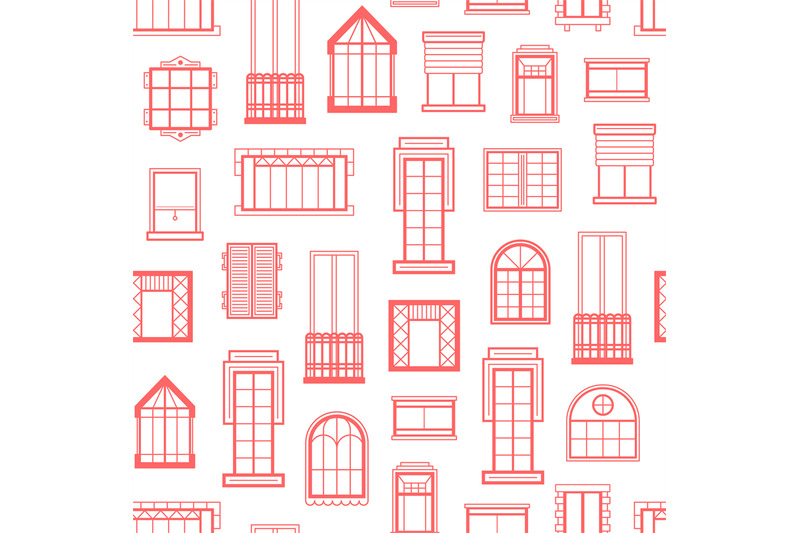 vector-window-flat-icons-monochrome-background-pattern-illustration