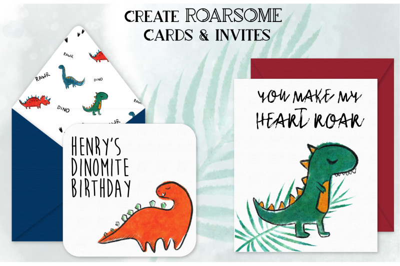 Cute Dinosaur For Nursery Poster Design Roarsome Lettering Hand
