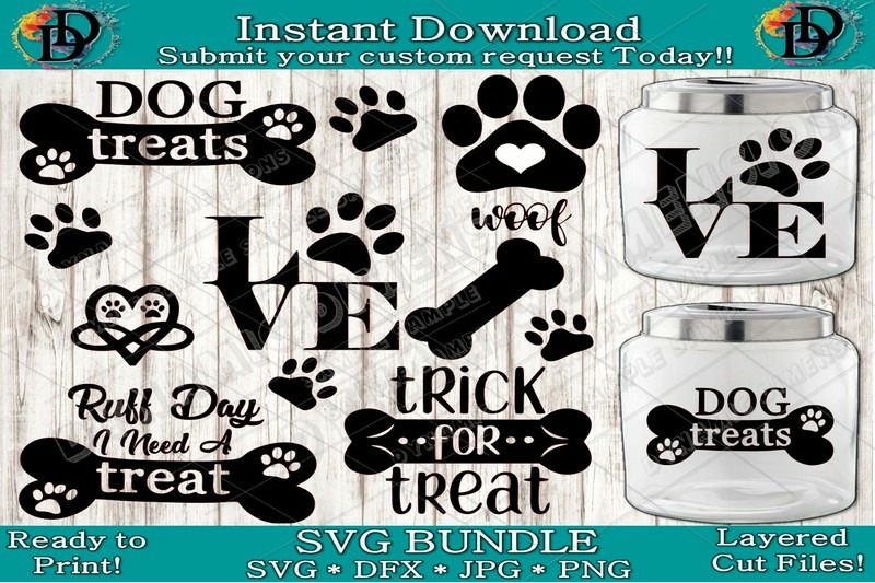 Download Dog Treat Jar Designs, Dog SVG, Dog Treat SVG, Dog Decal ...
