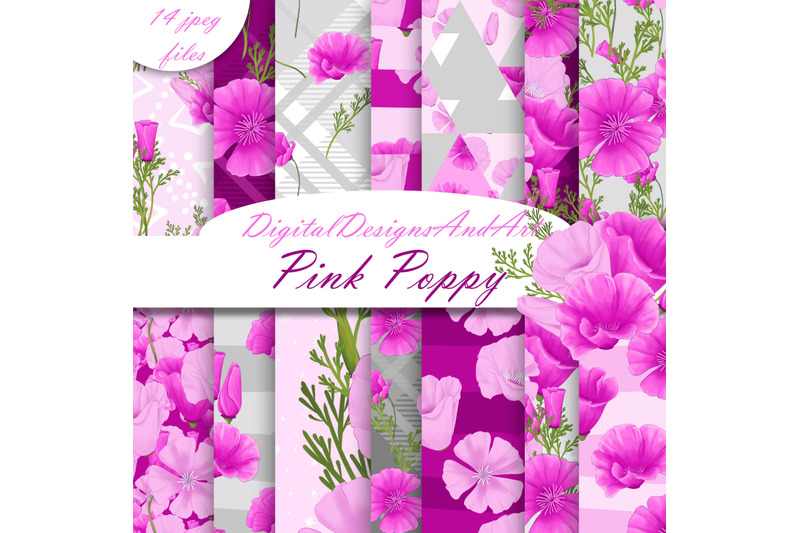 pink-poppy-digital-paper