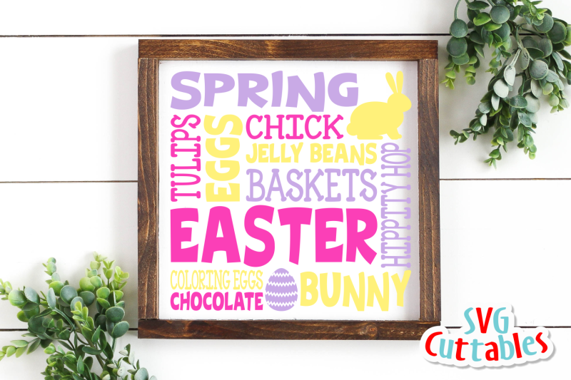 Easter Subway Art | Cut File By Svg Cuttables | TheHungryJPEG