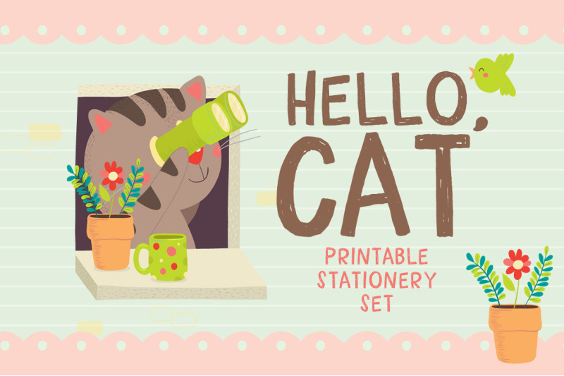 hello-cat-stationery