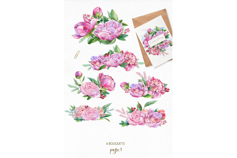 watercolor-peonies-floral-bouquets-clipart