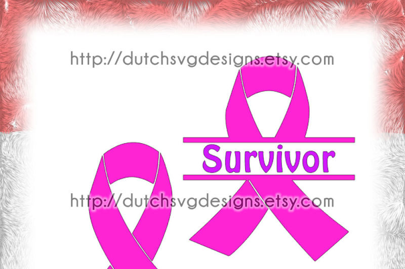 4 Pink Ribbon Cutting Files With Texts Survivor And I Will Win In Jpg Png Svg Eps Dxf For Cricut Silhouette Split Border By Dutch Svg Designs Thehungryjpeg Com