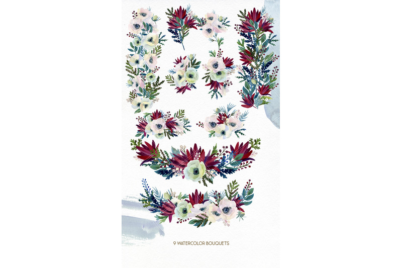 watercolor-anemone-wedding-floral-bouquets