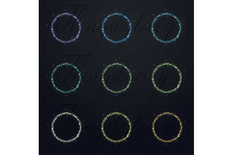 100-glitter-particle-circle-frames-photo-frames-clip-arts