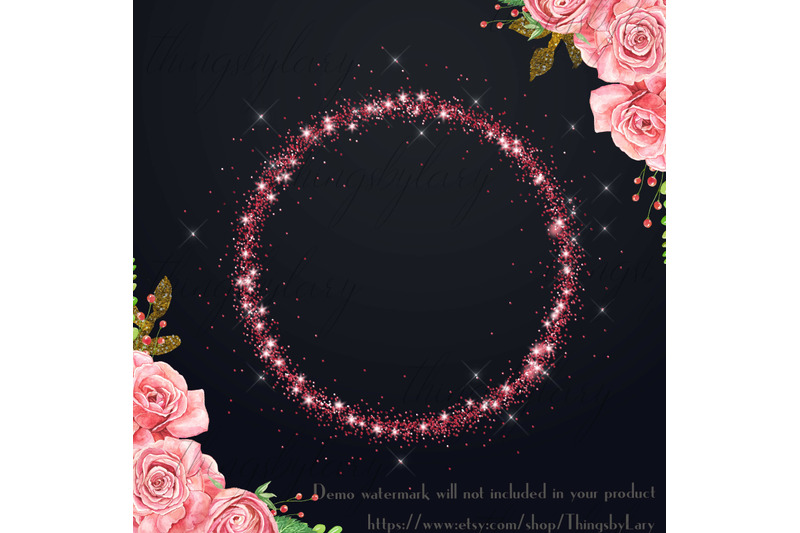 100-glitter-particle-circle-frames-photo-frames-clip-arts