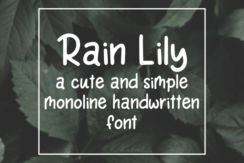 rain-lily-handwritten-font
