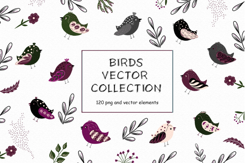 birds-vector-collection-spring-clipart