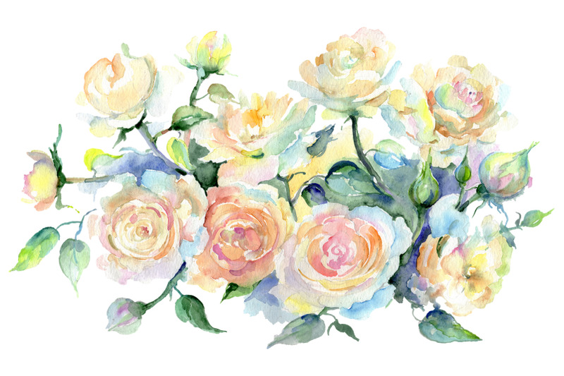 bouquet-or-yellow-roses-watercolor-png