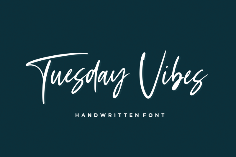 tuesday-vibes-handwritten-font