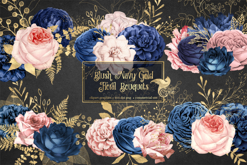 blush-navy-and-gold-floral-clipart