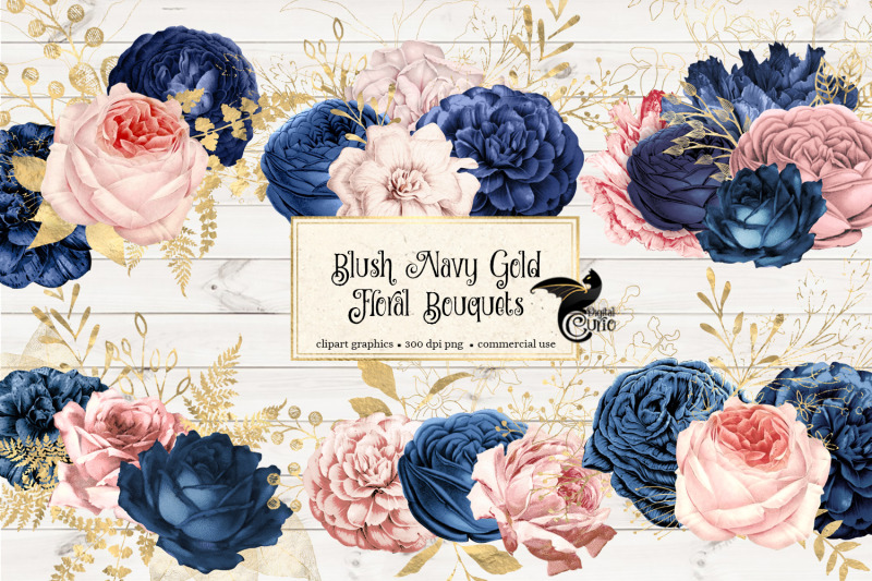 blush-navy-and-gold-floral-clipart