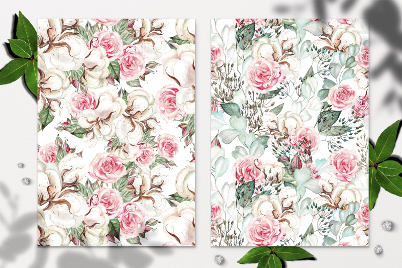 watercolor-roses-amp-cotton