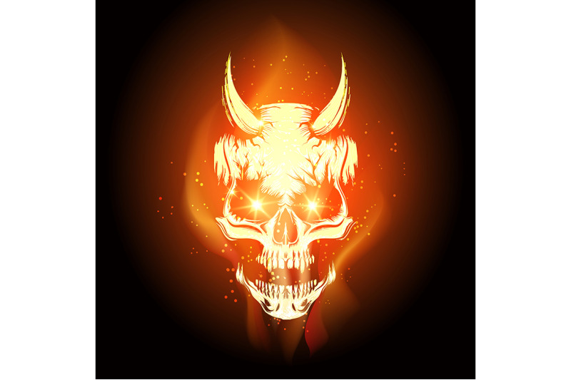 burning-skull