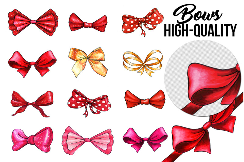bows-and-ribbons-marker-clipart