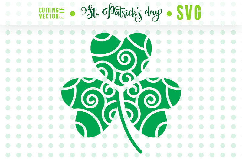 Download St. Patrick's Day Cut File - Shamrock SVG By CraftArtShop ...