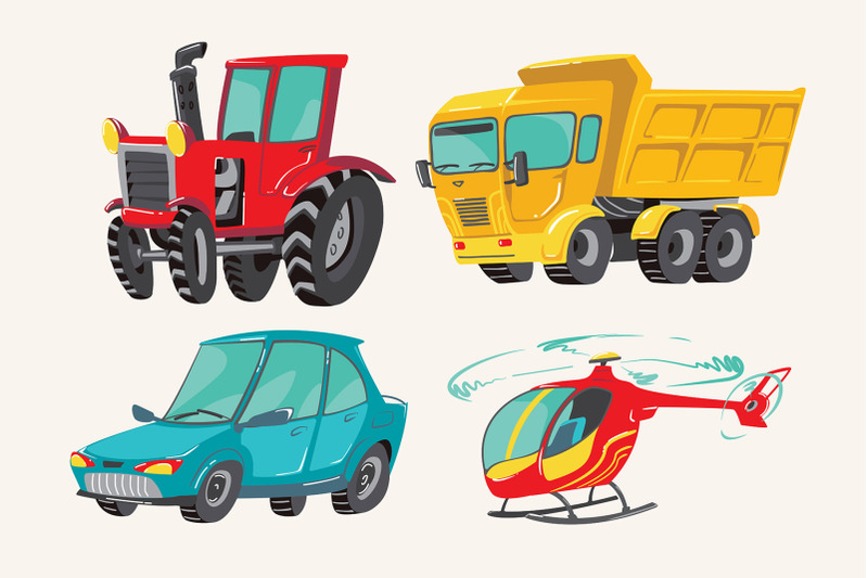 car-tractor-truck-helicopter-png