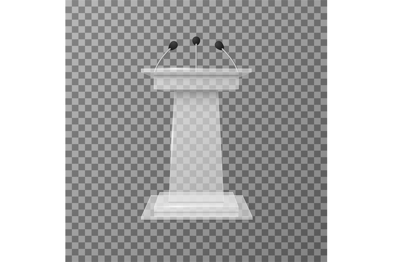 transparent-lecture-speaker-podium-tribune-isolated-vector-illustratio